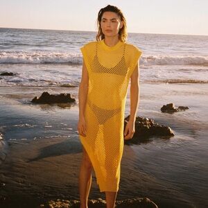 Zara | Asymmetrical crochet cover up dress